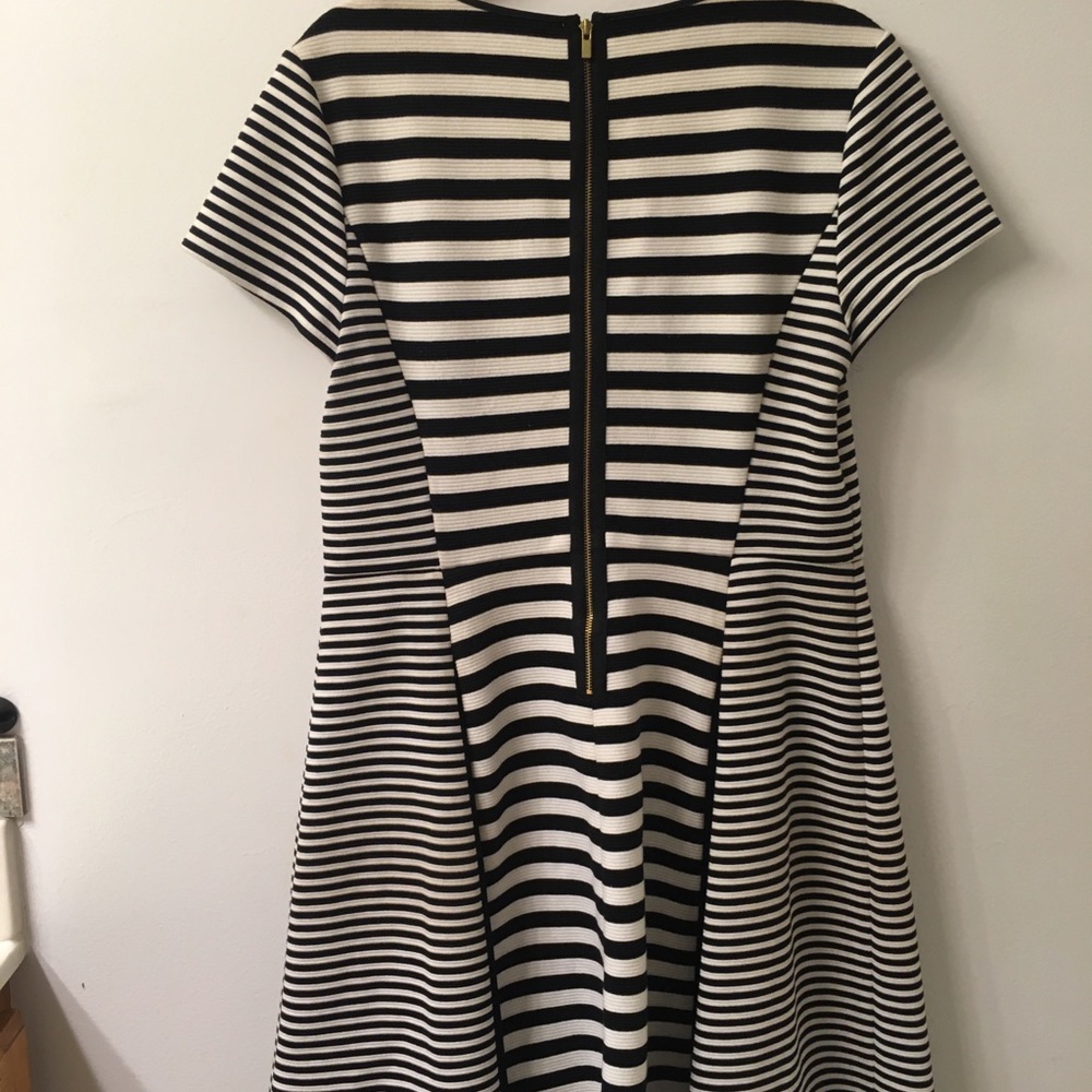 Black and white midi dress